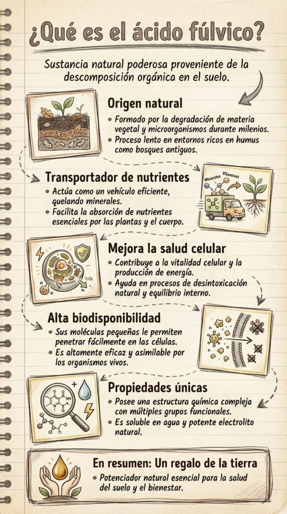 ¿Qué es el ácido fúlvico? ¿Cuáles son los beneficios y peligros 3 Infografía que explica qué es el ácido fúlvico