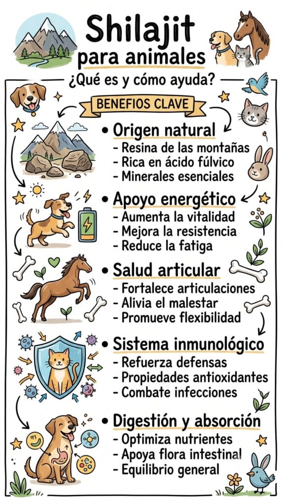 ¿El Shilajit es bueno para los animales? 3 Infografía sobre el Shilajit para animales