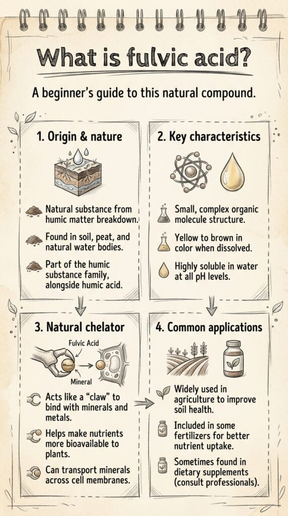 Was ist Fulvosäure? Welche Vorteile und Gefahren gibt es 3 Infographic explaining what fulvic acid is