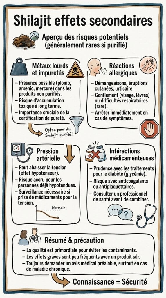 Les dangers du Shilajit 3 Infographie sur les dangers et effets secondaires du Shilajit