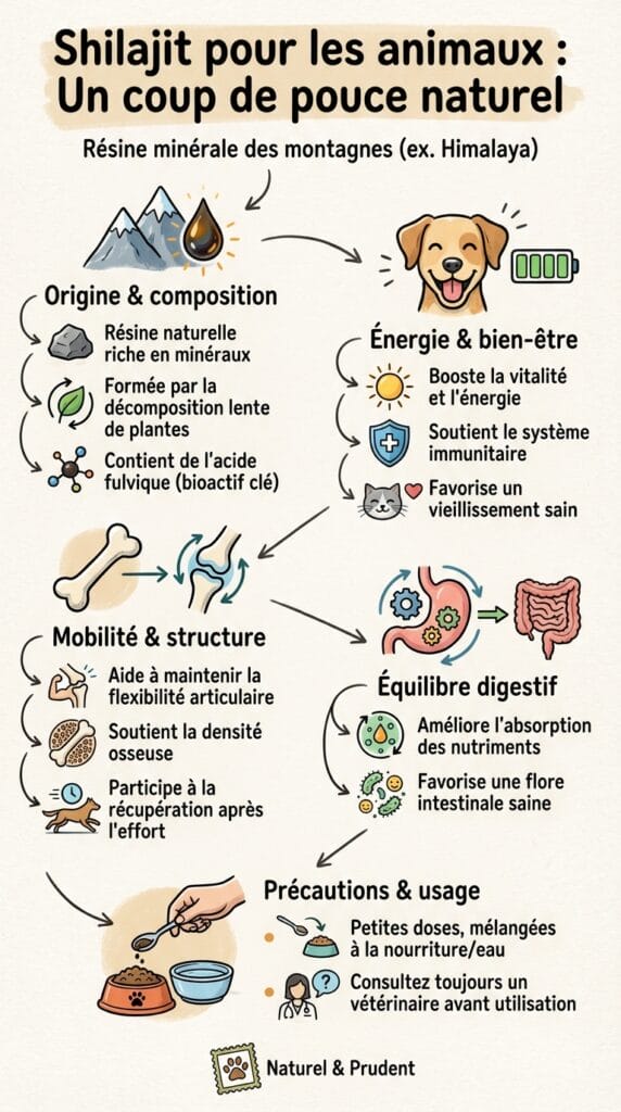 Le Shilajit est-il bon pour les animaux ? 3 Infographie dédiée au Shilajit pour les animaux