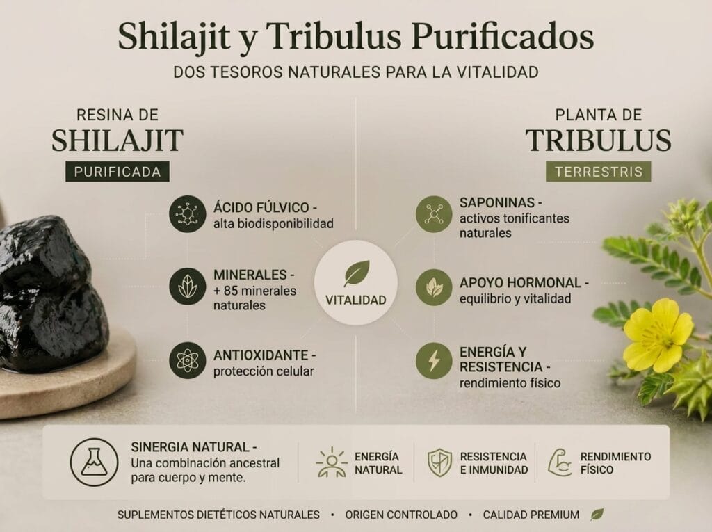 Tribulus o Shilajit ? 3 Descubra los beneficios del Tribulus y Shilajit, dos suplementos naturales populares. Comparación, usos y consejos para elegir el que más le convenga.