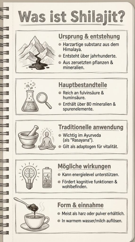 Startseite 2 Infografik, die erklärt, was Shilajit ist